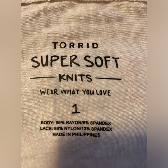 Torrid super soft lace cardigan Oatmeal colour size 1 - Picture 10 of 10